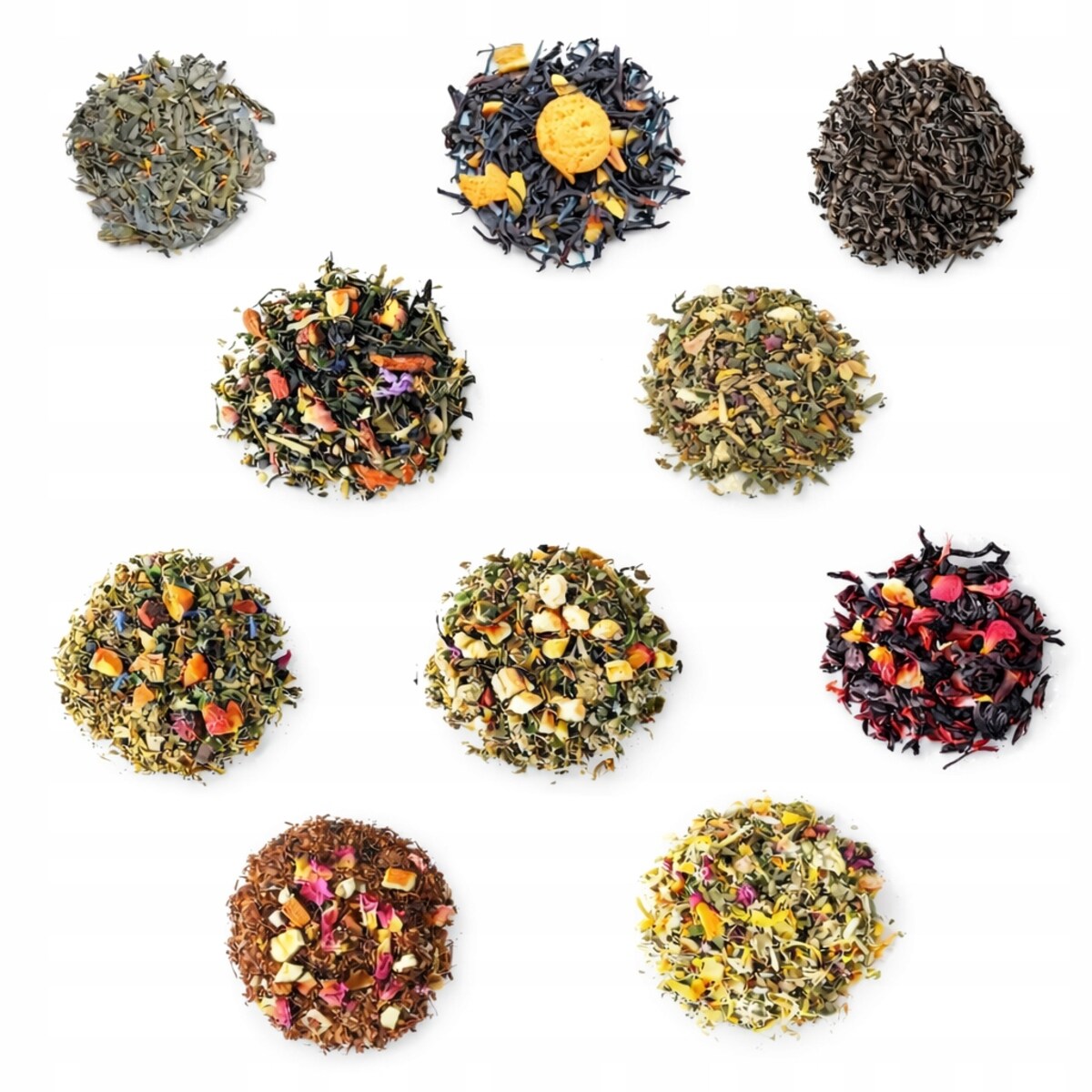 Zestaw prezentowy KAWA I HERBATA DLA BABCI - 10 różnych kaw smakowych i 10 herbat sypanych - prezent upominek na Dzień Babci 60 70 80 90 urodziny