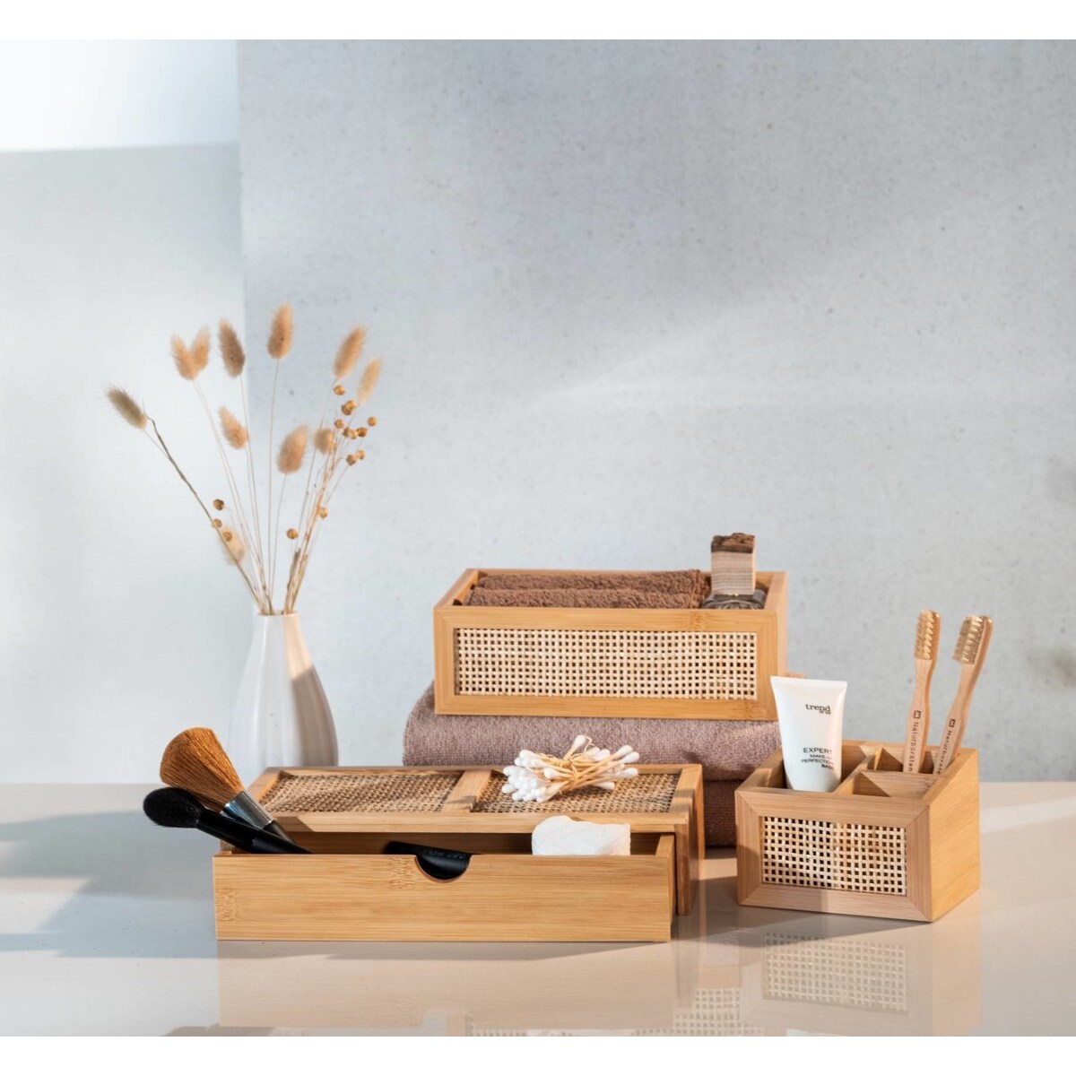 Taca na kosmetki ALLEGRE BAMBOO, 22 x 7 x 15 cm, WENKO