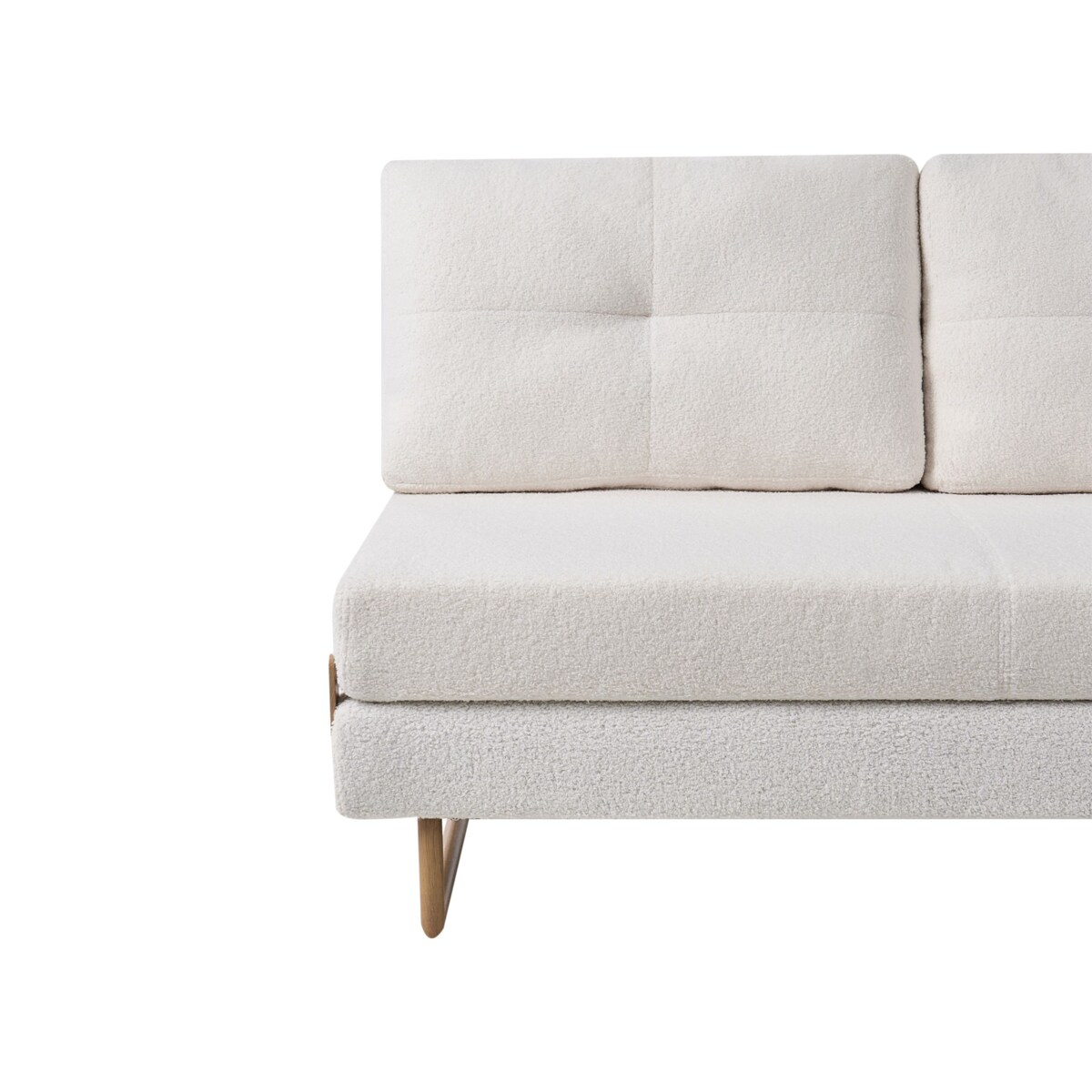 Sofa rozkładana dla 3 osób JERSLEV Boucle Złamana biel