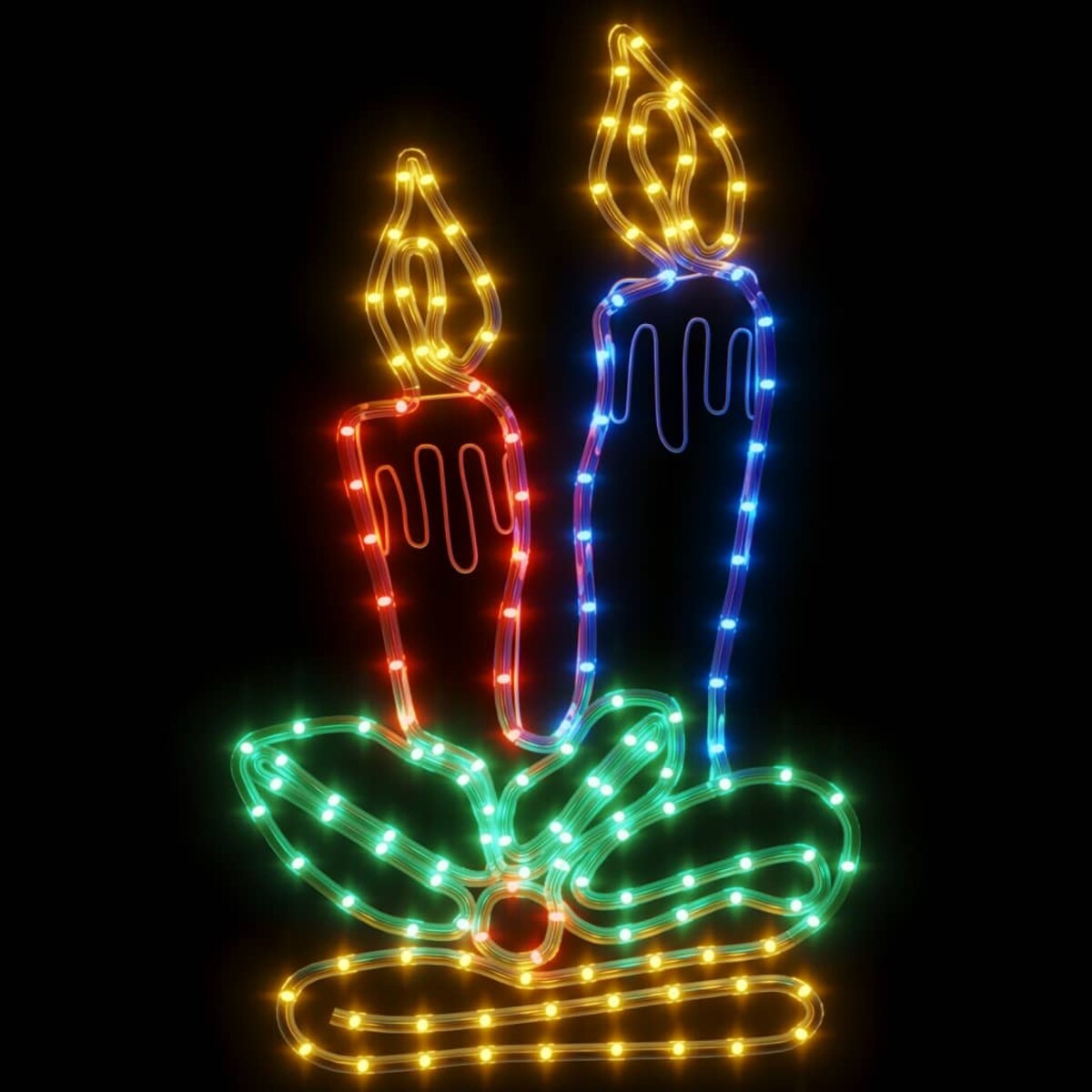 vidaXL Świąteczna dekoracja w kształcie świec 144 LED, 3 szt. 70x42 cm