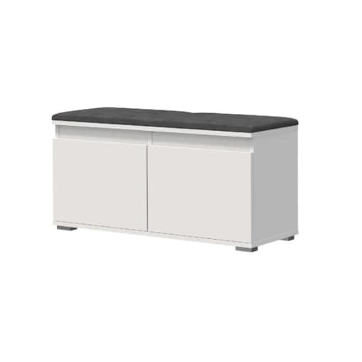 Szafka na buty z siedziskiem SINGAPUR 100 biała/szara