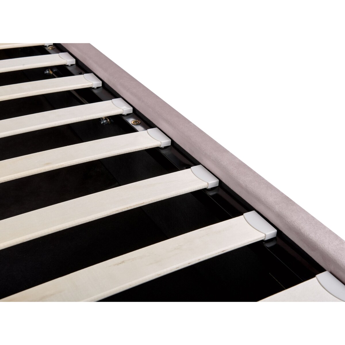 Łóżko z pojemnikiem welurowe 160 x 200 cm różowe SEZANNE