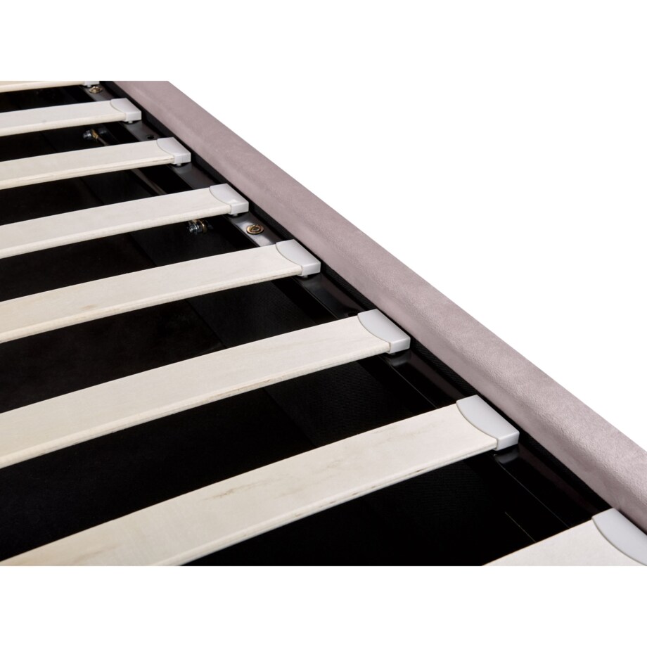 Łóżko z pojemnikiem welurowe 160 x 200 cm różowe SEZANNE