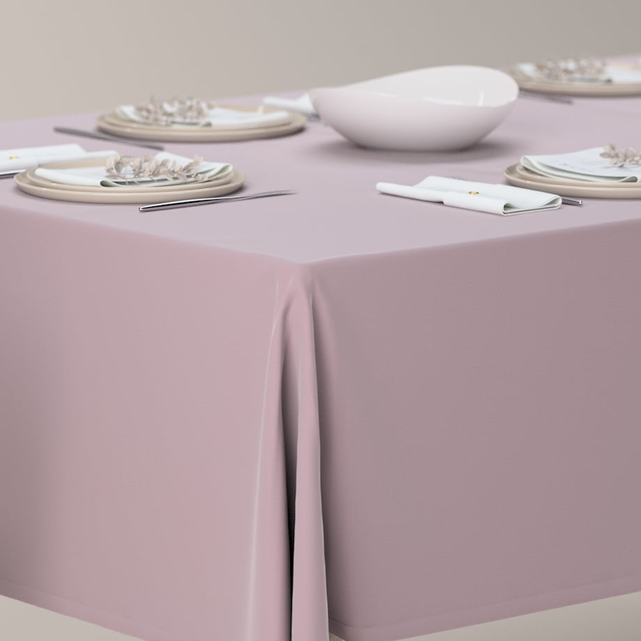 Obrus prostokątny 130 x 160 cm zgaszony róż