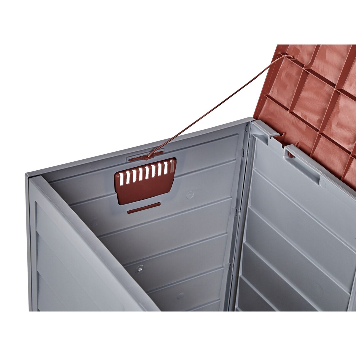 Skrzynia ogrodowa 112 x 50 cm szaro-brązowa LOCARNO