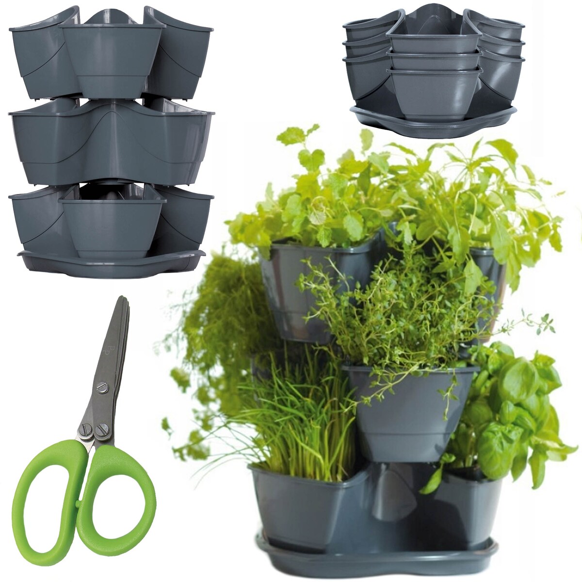 Doniczka Kaskadowa Na Zioła Ziołówka 38Cm Nożyczki