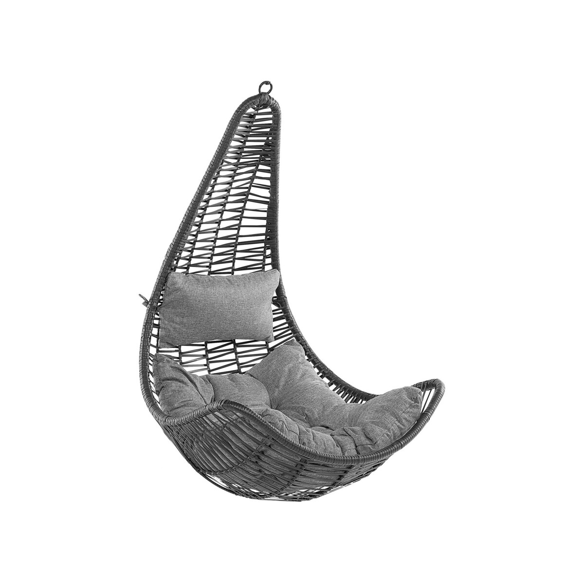 Fotel wiszący z technorattanu czarny ATRI II