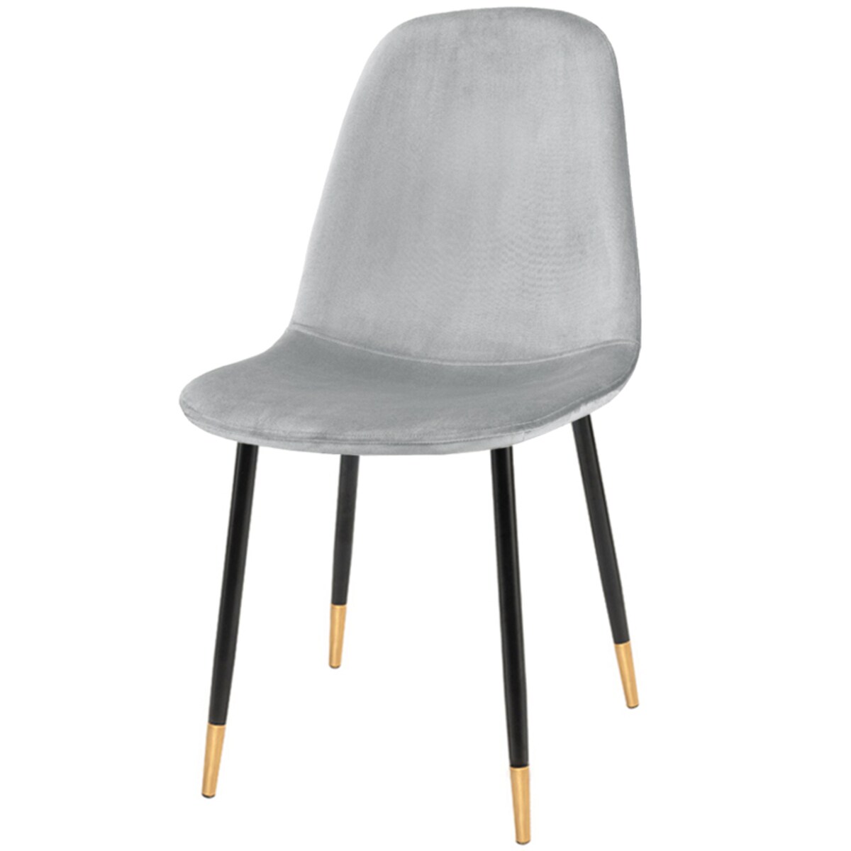 Krzesło tapicerowane welurowe pikowane do salonu jadalni szare