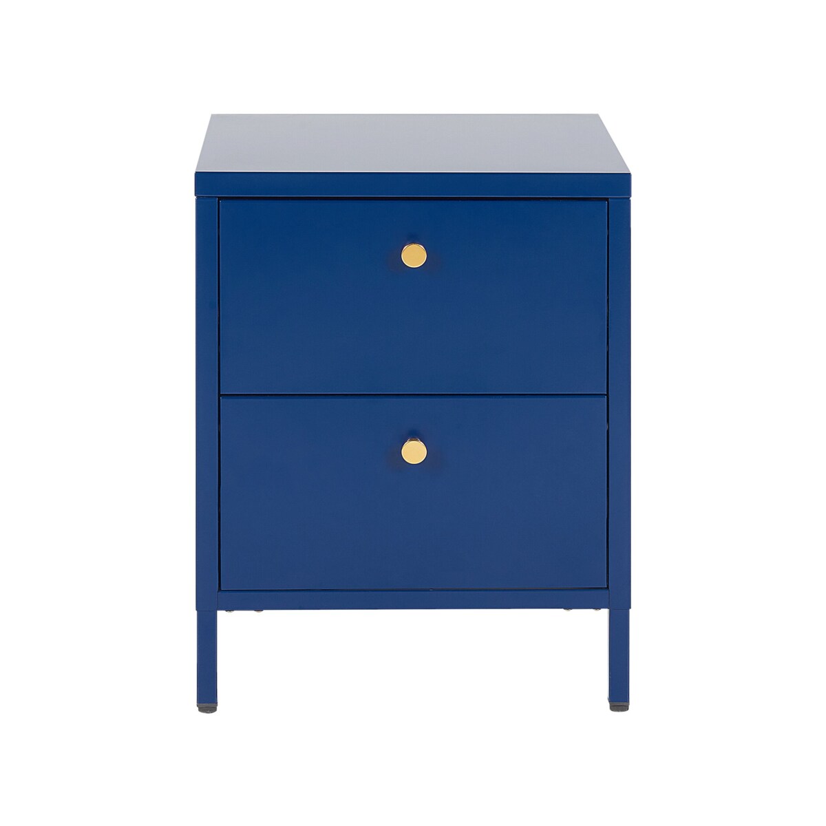 Szafka nocna metalowa niebieska KYLEA