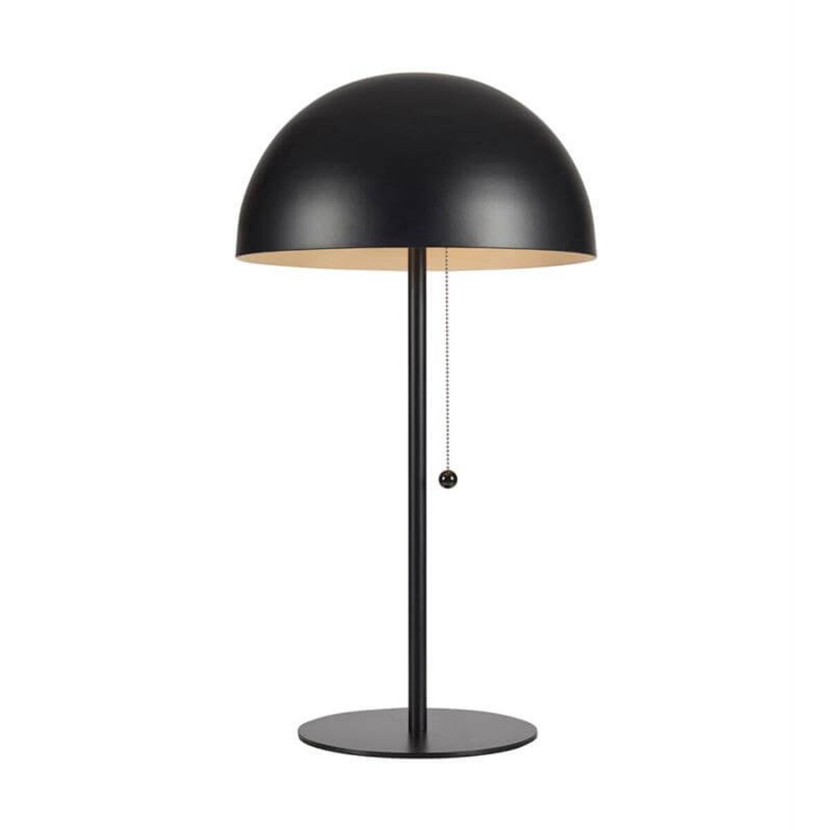 Czarna lampa stojąca Dome nowoczesna na szafkę nocną