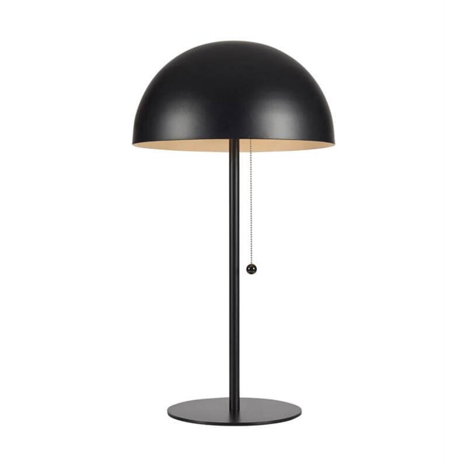 Czarna lampa stojąca Dome nowoczesna na szafkę nocną