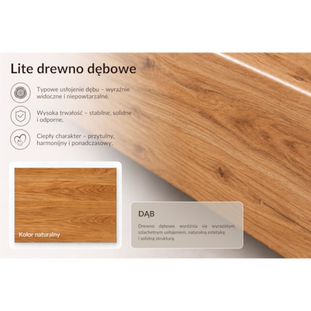 Łóżko lewitujące drewniane dębowe Visby LENA FLAT z szafkami / 180x200 cm, lakier naturalny