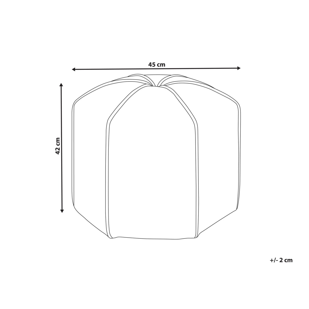 Puf welurowy 45 cm żółty WISHEK