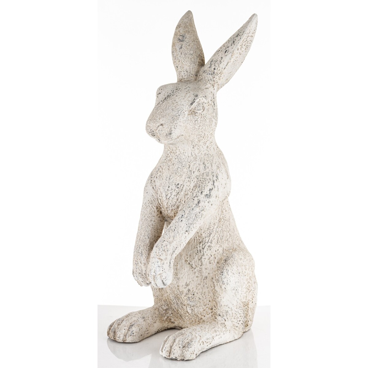 Dekoracja - duży siedzący królik 61x22x32 cm SZAREK