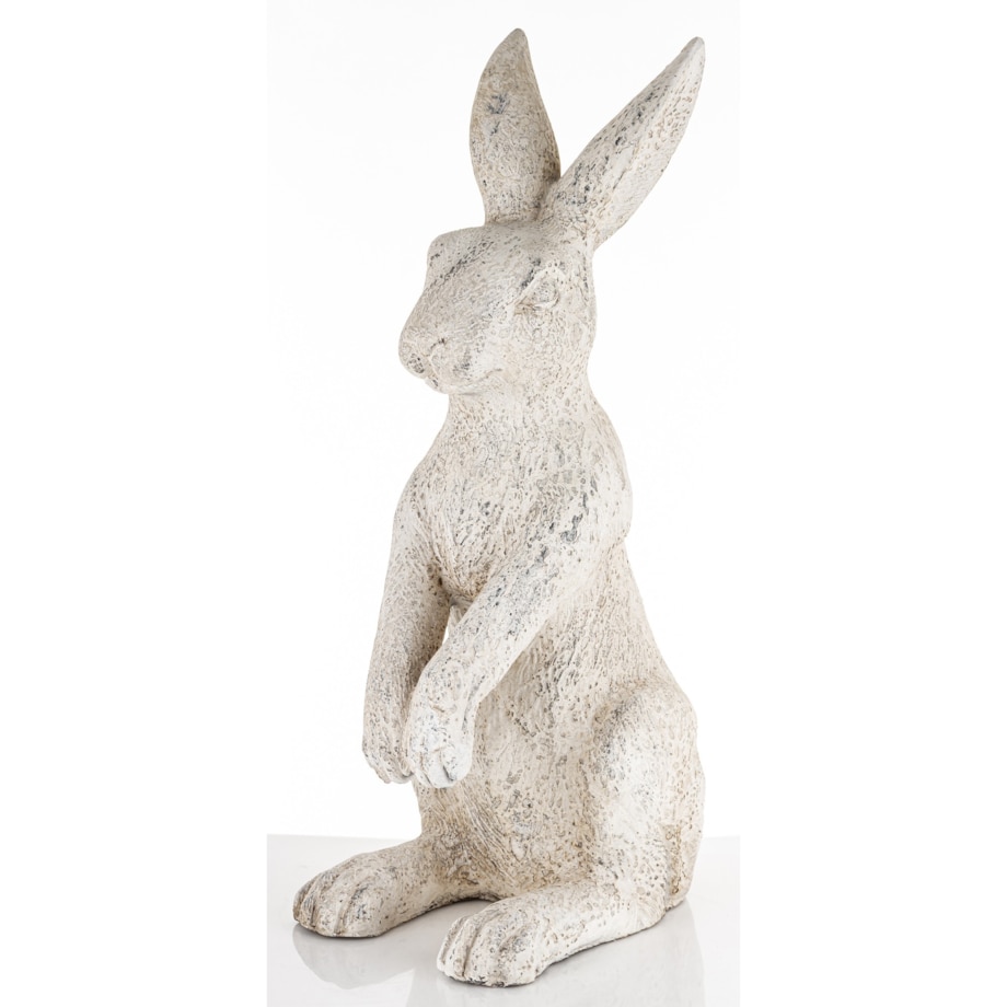 Dekoracja - duży siedzący królik 61x22x32 cm SZAREK