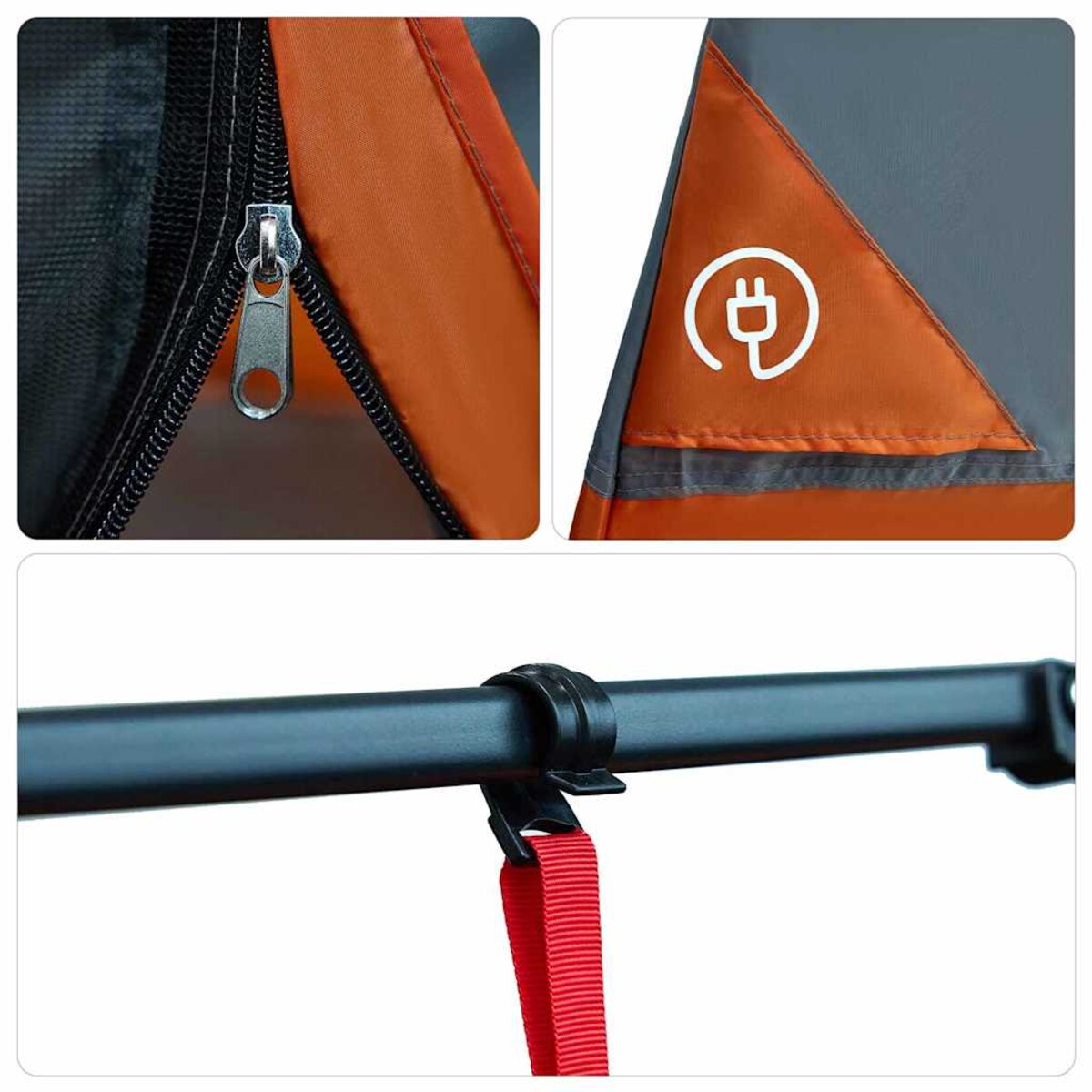 vidaXL Siatkowy namiot wewnętrzny Szary 290 x 288 cm