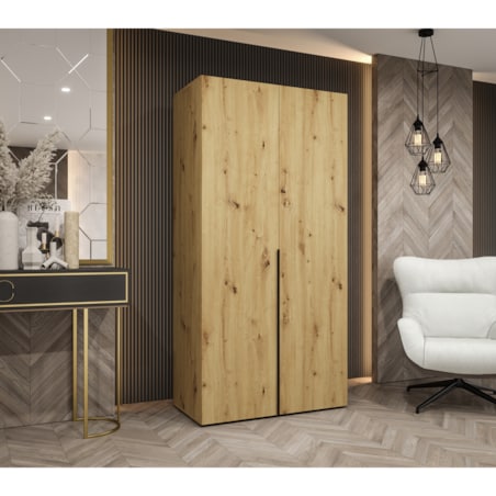 Szafa uchylna otwierana ALICANTE 1 100 wys. 202 cm Artisan + u. Czarny