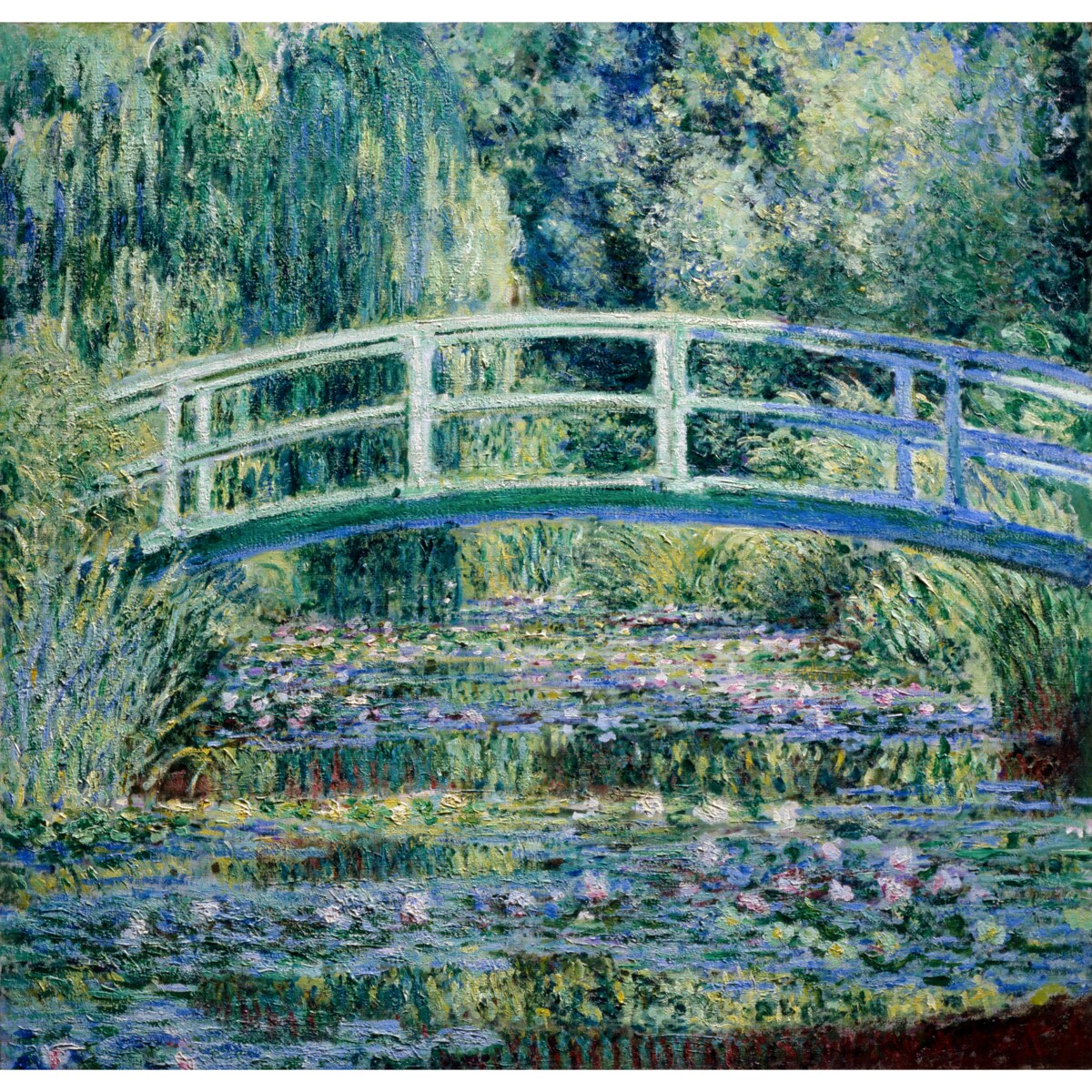 Obraz Lilie wodne i most japoński Claude Monet 50cm/50cm