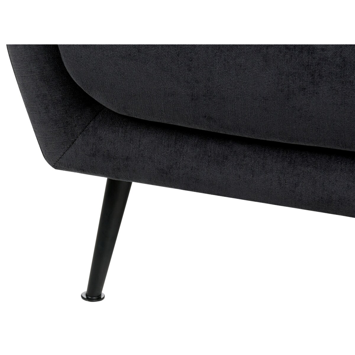 Sofa dla 2 osób EIBY Szenil Czarny