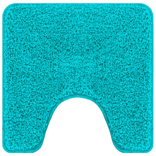 Mata łazienkowa U-kształtna Turkusowa 50x50 cm Poliester Antypoślizgowy