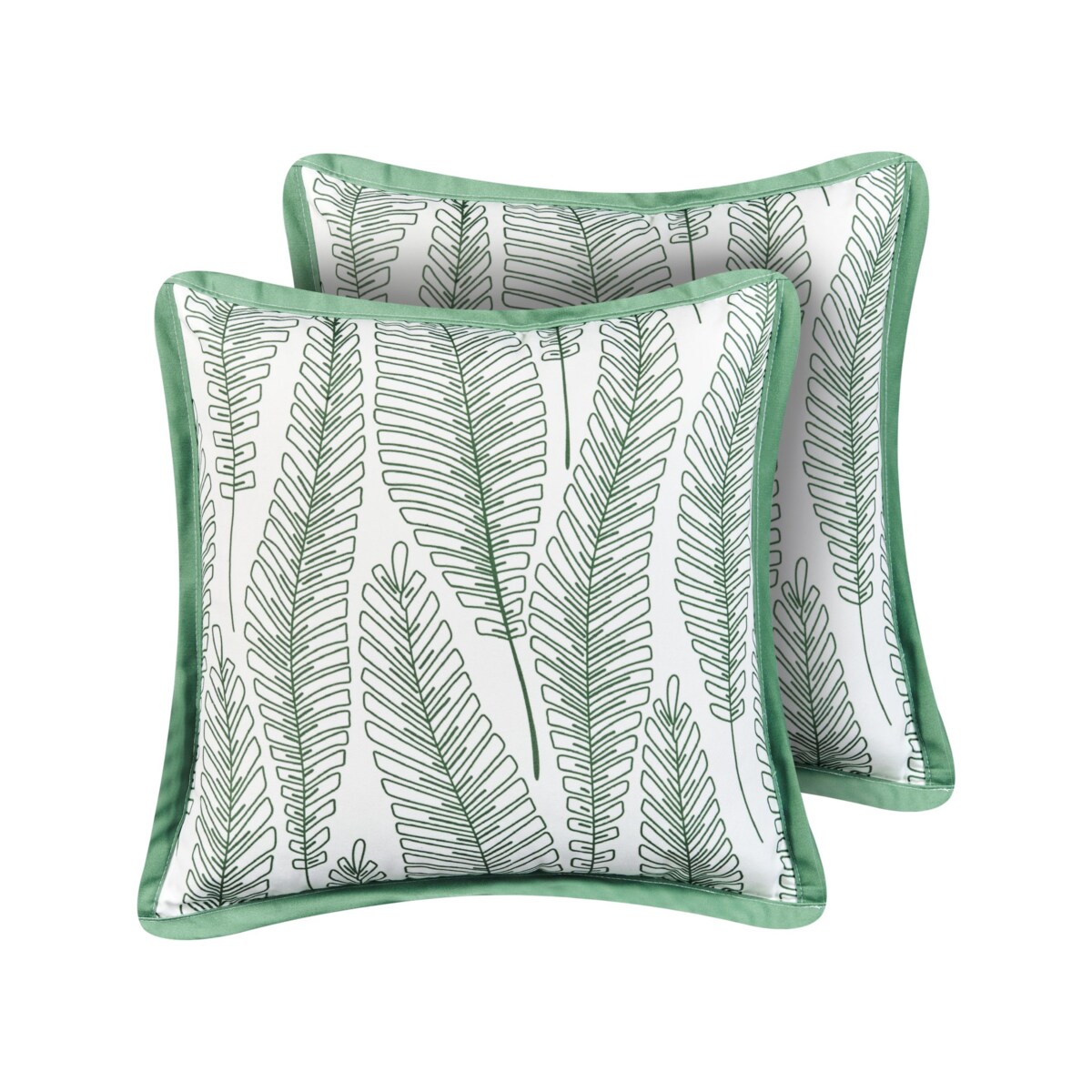 Zestaw 2 poduszek ogrodowych MEADOW Wzór roślinny 45 x 45 cm Zielony