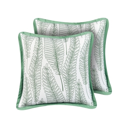 Zestaw 2 poduszek ogrodowych MEADOW Wzór roślinny 45 x 45 cm Zielony