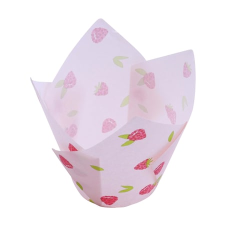 PME Papilotki tulipanowe do muffinek - motyw maliny (24 sztuki)