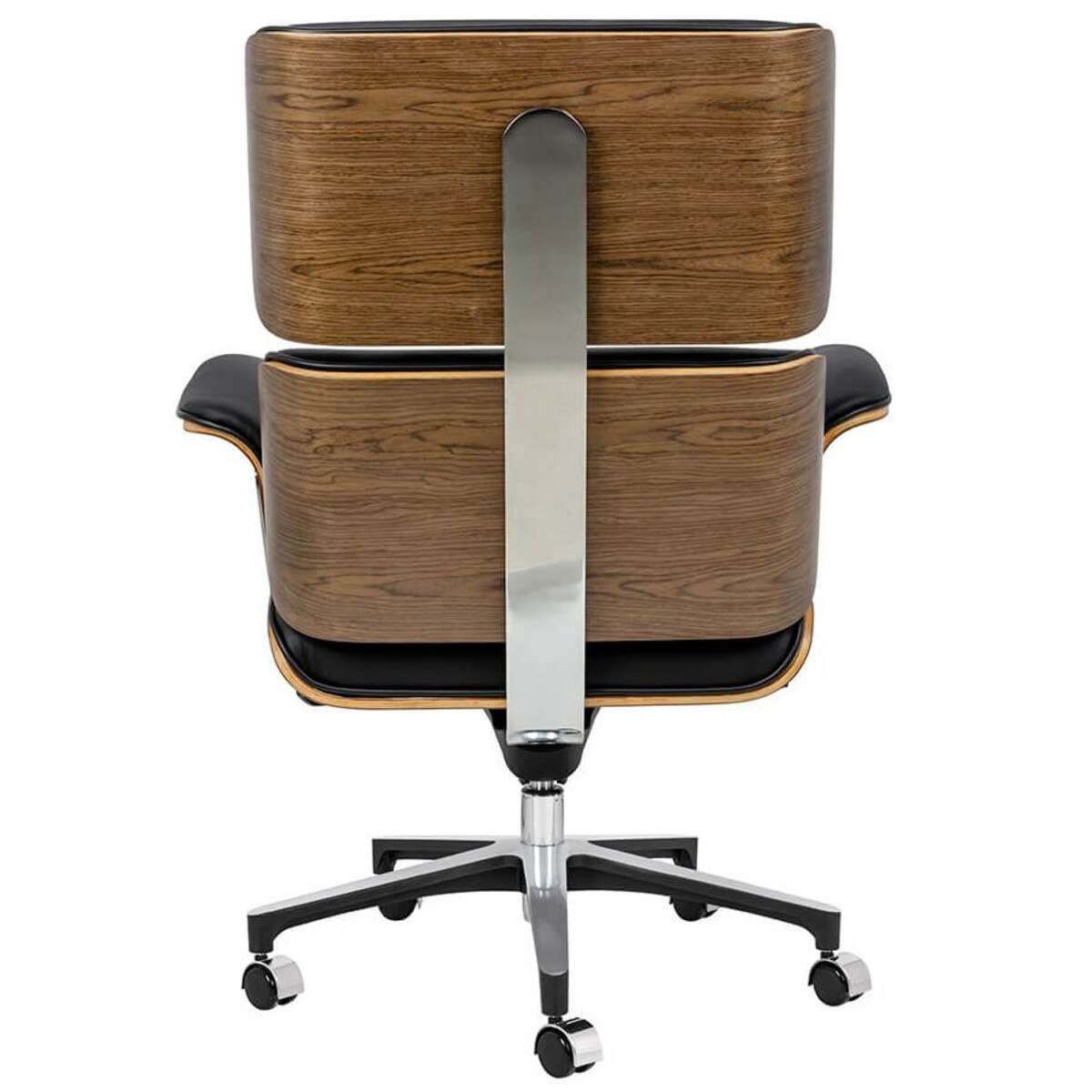 Fotel biurowy Lounge Business czarny sklejka orzech, King Home