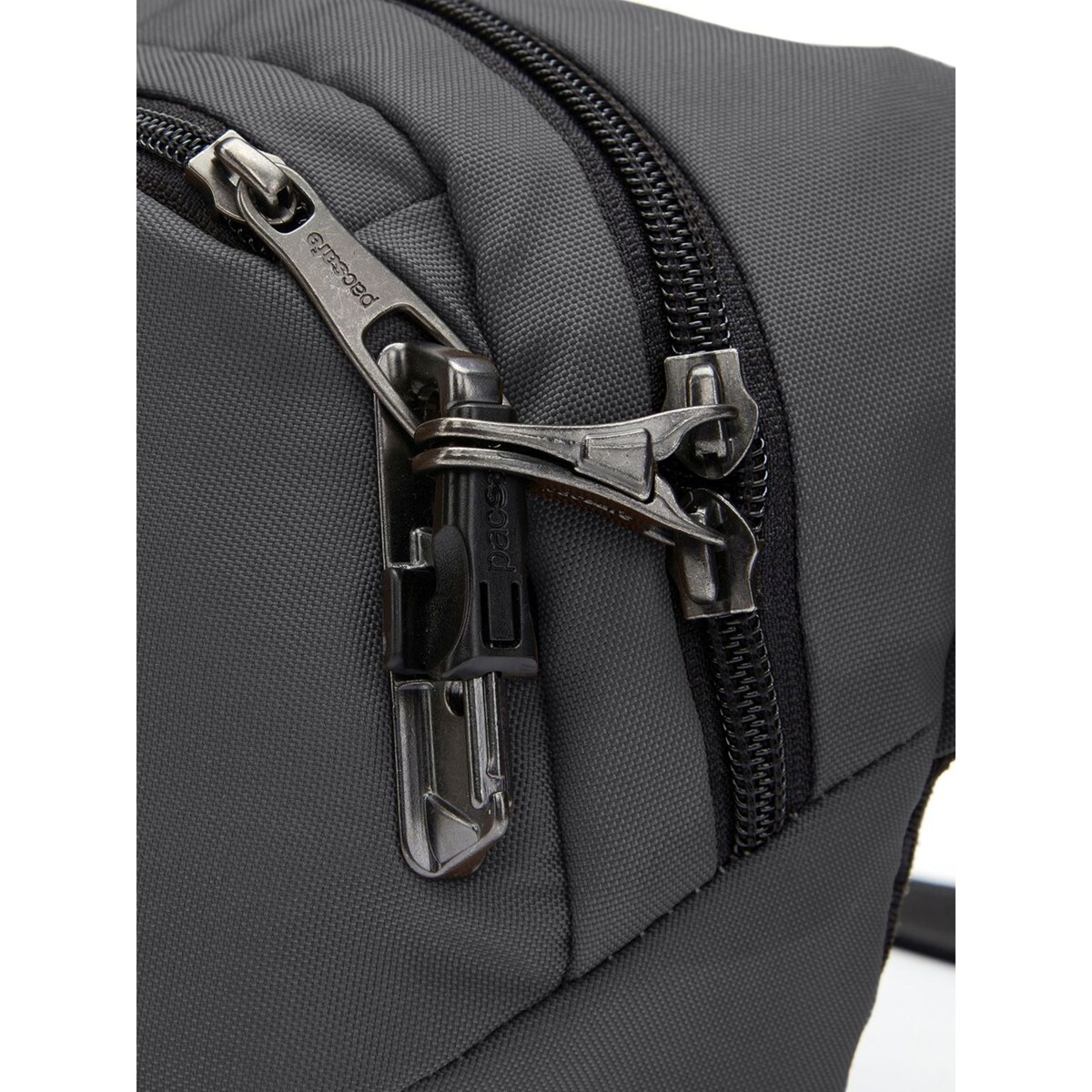 Saszetka nerka antykradzieżowa z recykling Pacsafe Vibe 100 - ciemnoszary