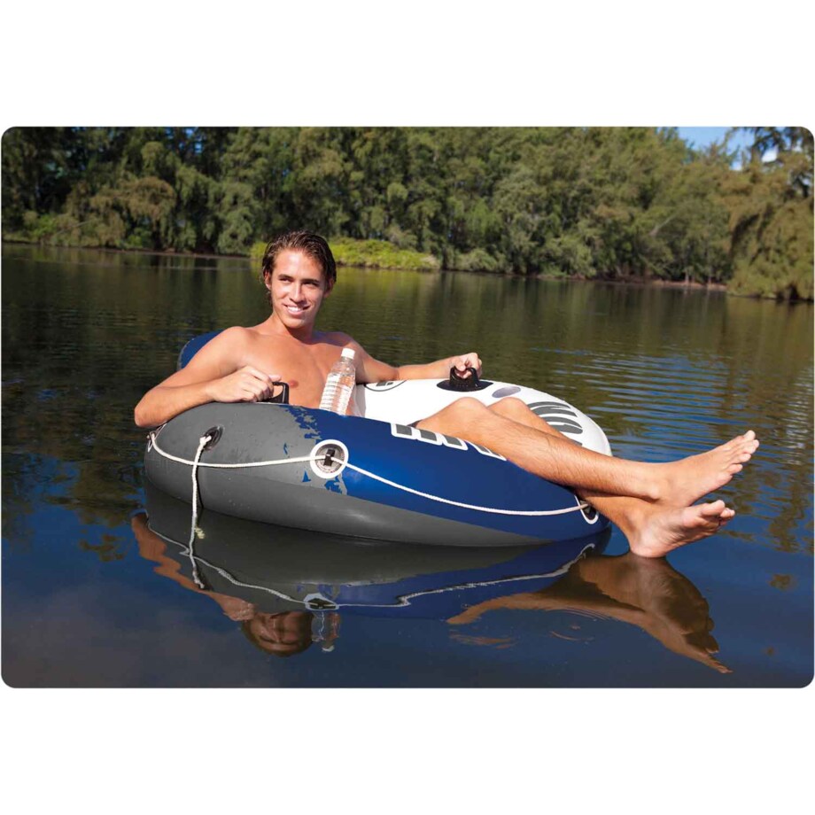 Duży fotel plażowy Intex koło + uchwyty 135cm 58825