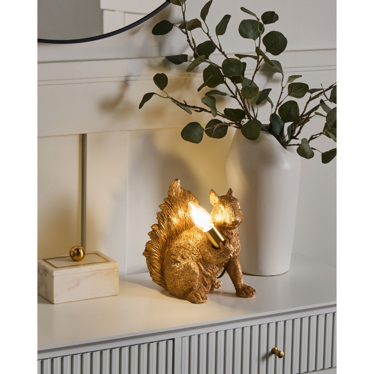 Lampa stołowa Wiewiórka PINOLI Złoty