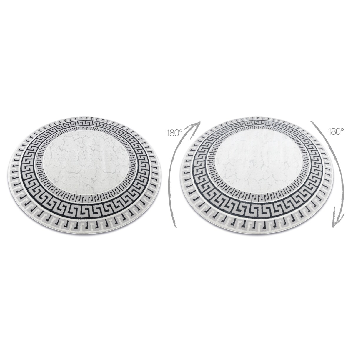 Dywan ALLURE 1960 koło, Grecki klucz, ramka koło 200 cm