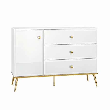 Komoda GALENA 120 1D3S biały połysk