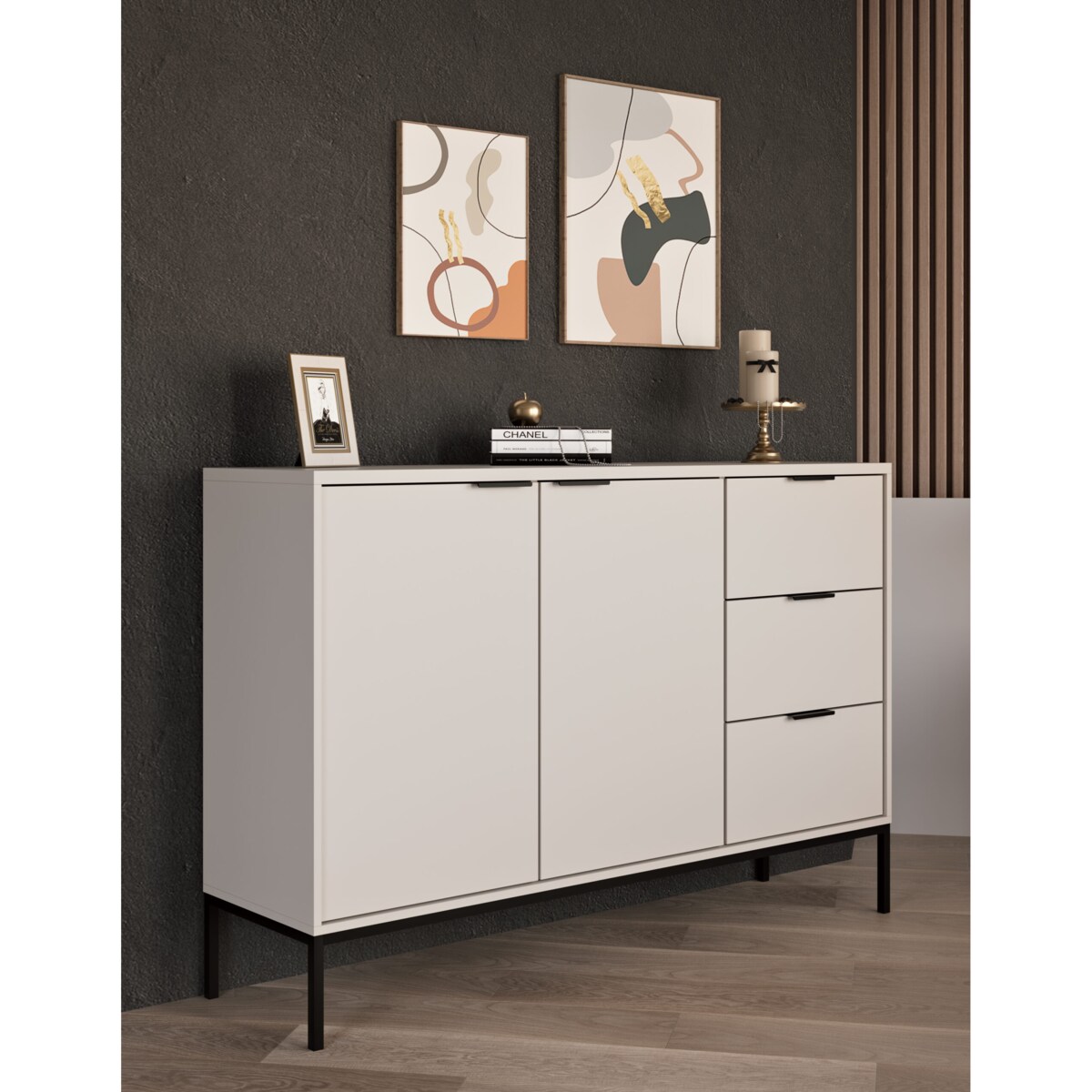 Komoda Austin kaszmir & czarna