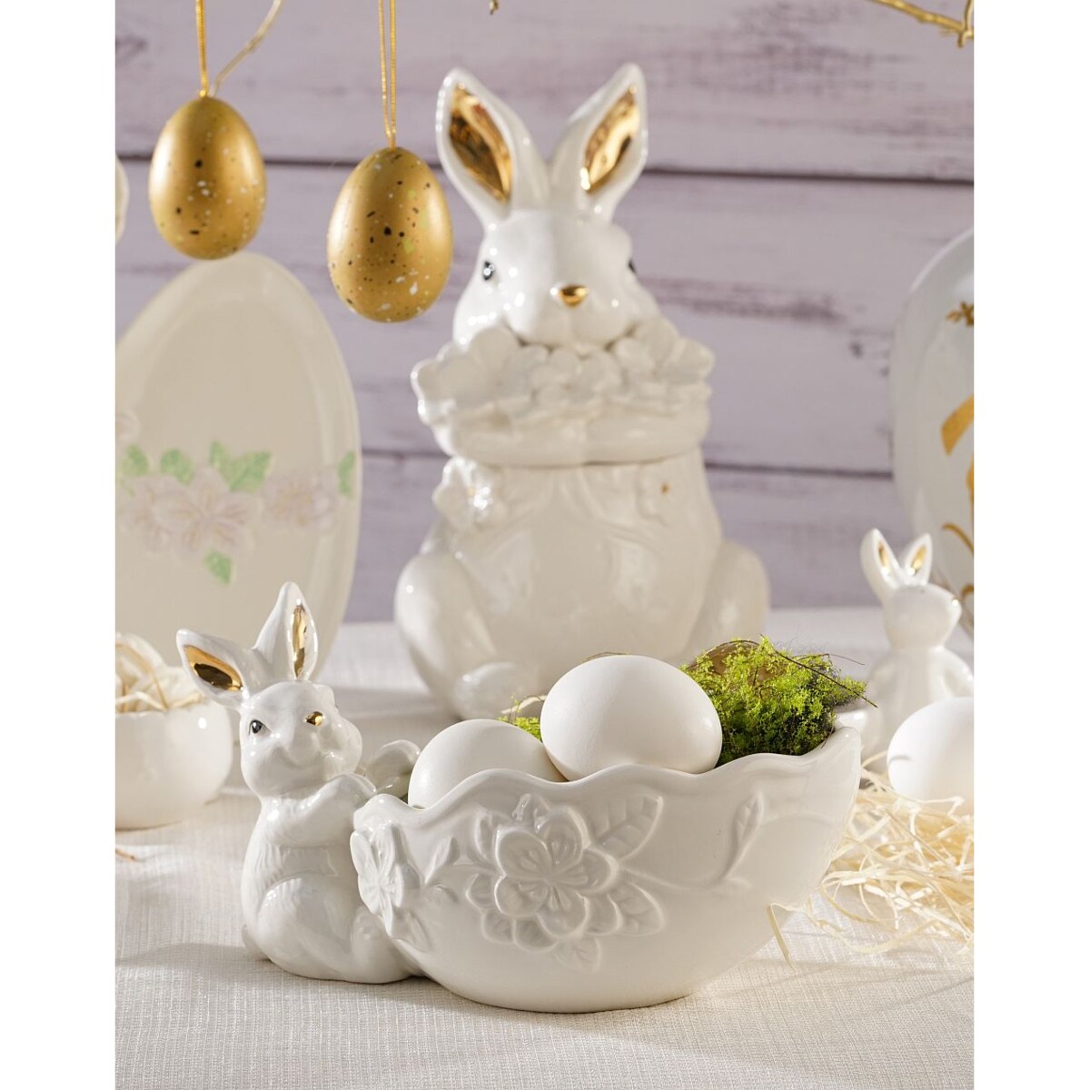 VILLA ITALIA Zając wielkanocny Pojemnik ceramiczny 25 cm BUNNY