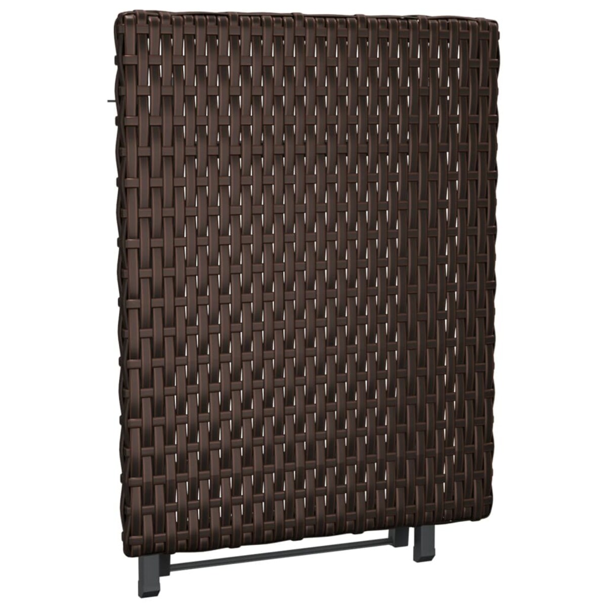 vidaXL Składany stolik, brązowy, 45x35x32 cm, polirattan