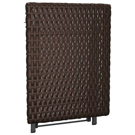 vidaXL Składany stolik, brązowy, 45x35x32 cm, polirattan
