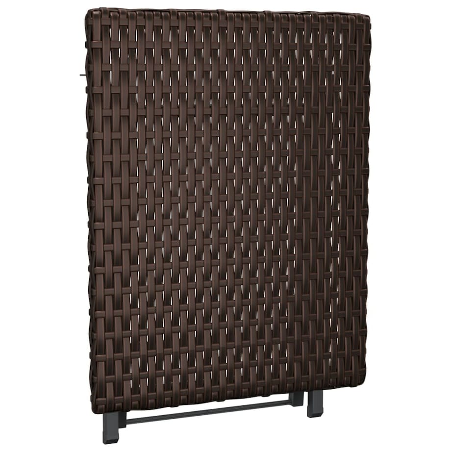 vidaXL Składany stolik, brązowy, 45x35x32 cm, polirattan