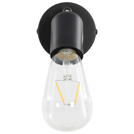 vidaXL Lampy, 2 szt., żarówki żarnikowe, 2 W, czarne, E27
