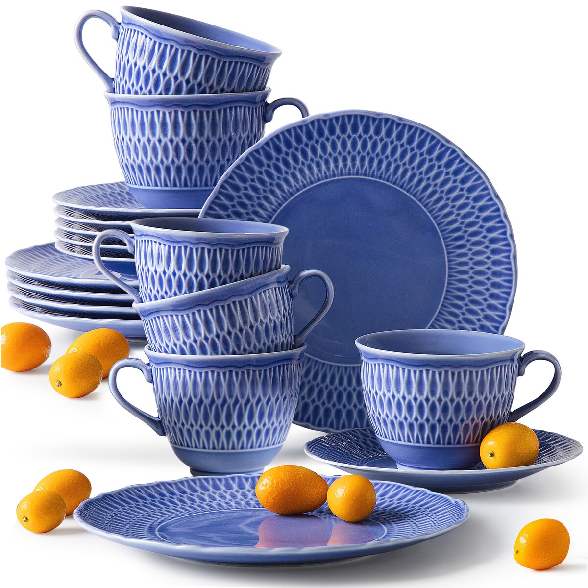 Zestaw kawowy 6 os. (18 el.) SOFIA SZAFIROWA