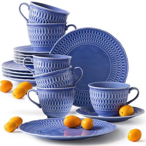 Zestaw kawowy 6 os. (18 el.) SOFIA SZAFIROWA