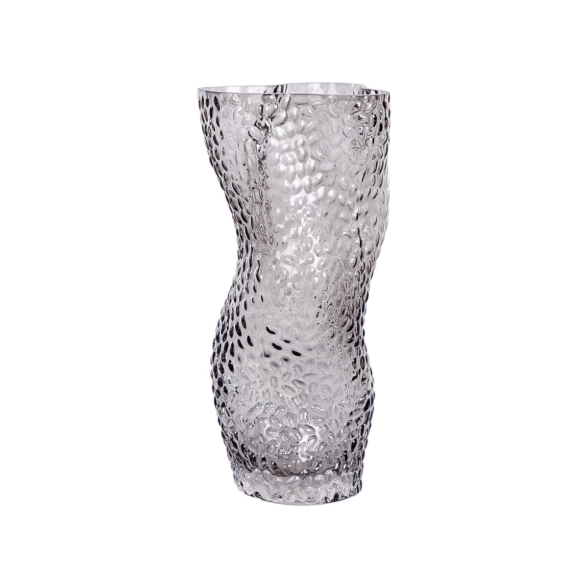 Wazon na kwiaty szklany 31 cm szary DYTIKO