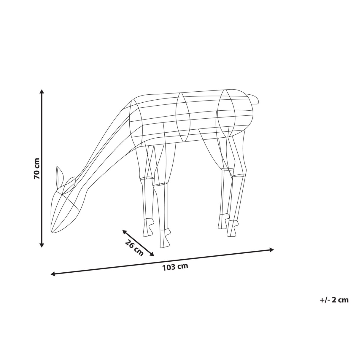 Dekoracja ogrodowa LED renifer 70 cm czarna NARUSKA