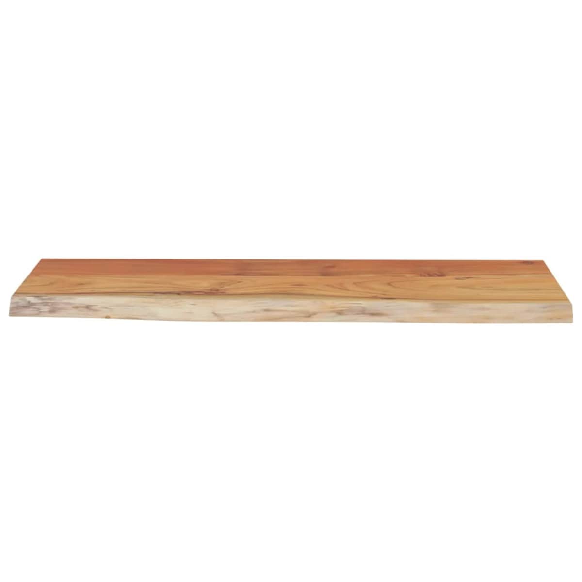 vidaXL Półka ścienna, 80x30x2,5 cm, drewno akacjowe, naturalna krawędź