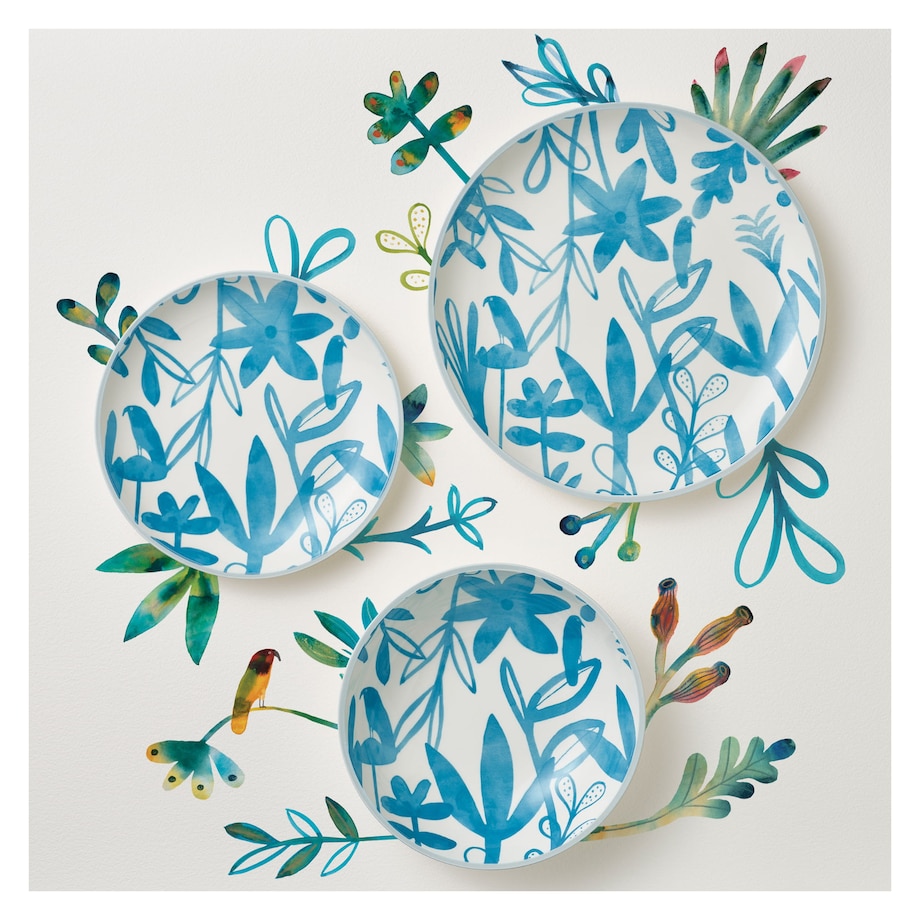 Miska Dusk 20 cm, biało-niebieska