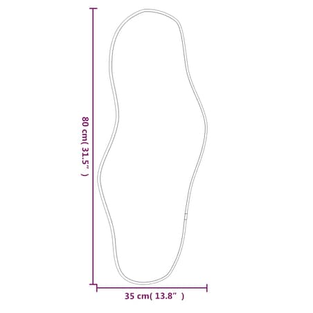 vidaXL Lustro ścienne, srebrne, 80x35 cm