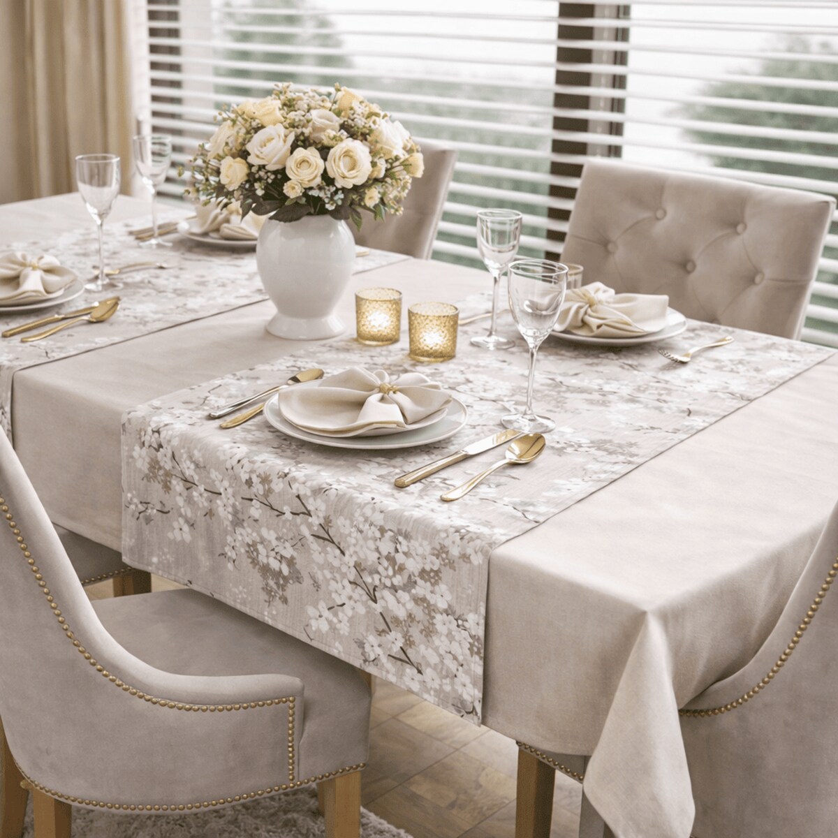 Bieżnik z motywem gałązek Twigs – 50 × 150 cm