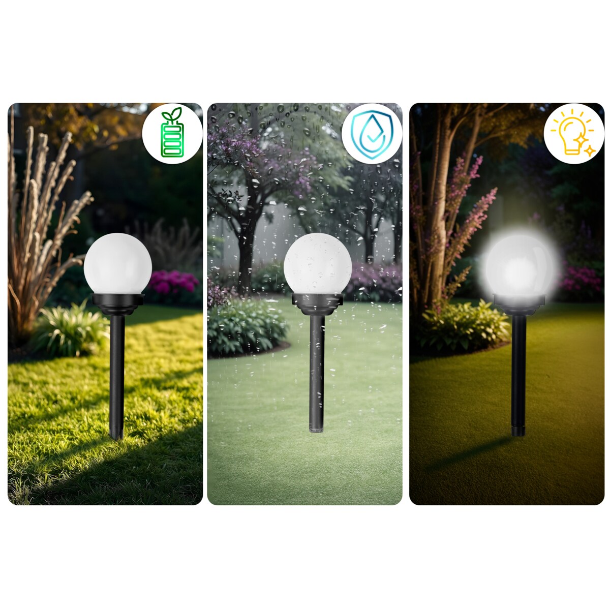 Lampki solarne do ogrodu czujnik zmierzchu Ilumen 4szt