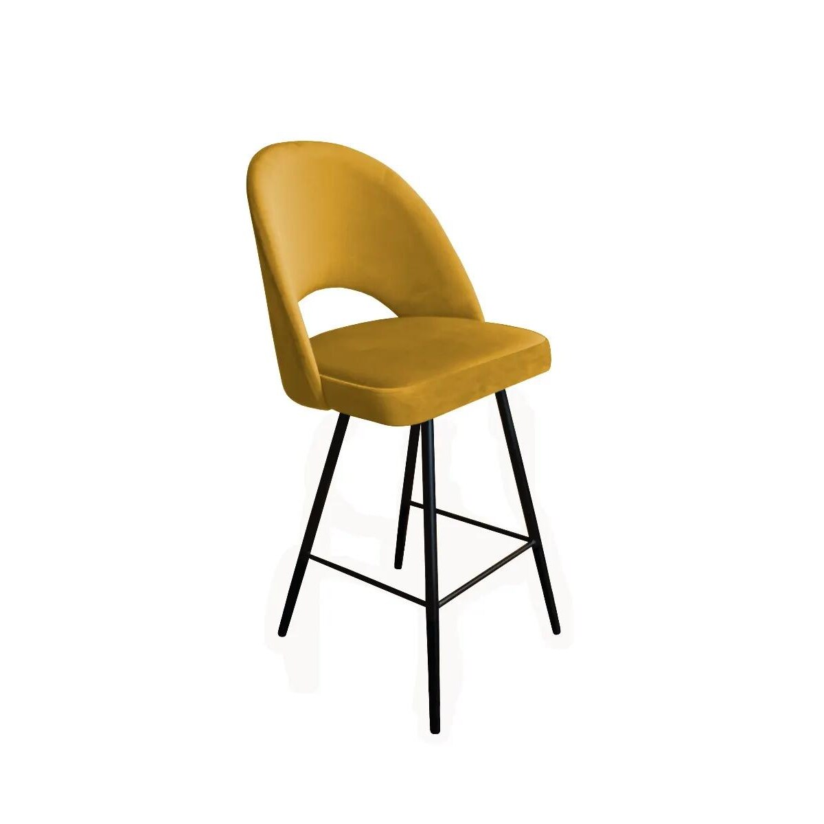 Hoker niski ISKAR VELVET musztardowy/curry