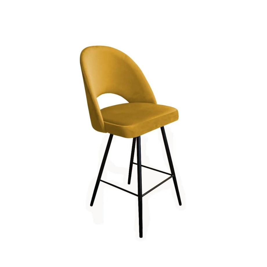 Hoker niski ISKAR VELVET musztardowy/curry